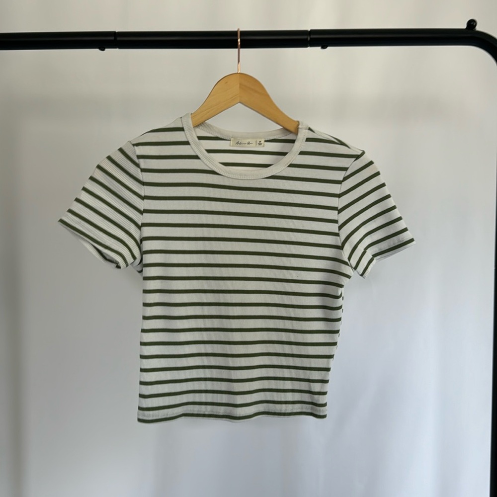 Green & White Stripe Baby Tee | Feelin’ My Baby Spice